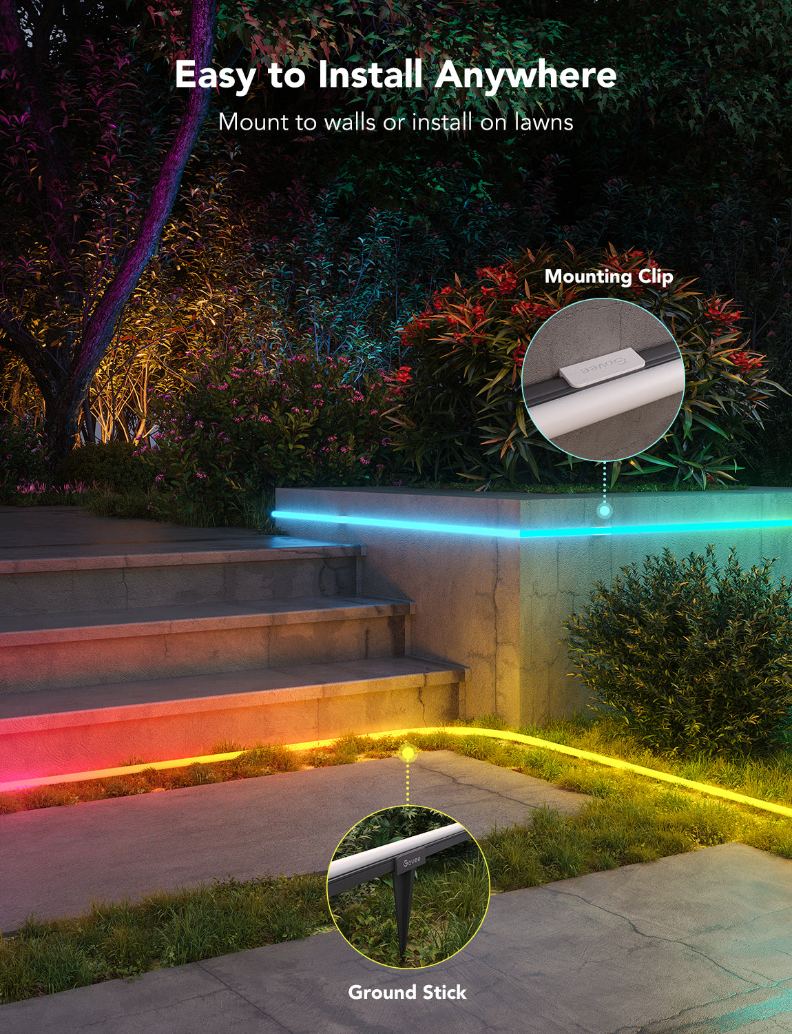 Govee RGBIC Outdoor Neon Rope Light - Image 16