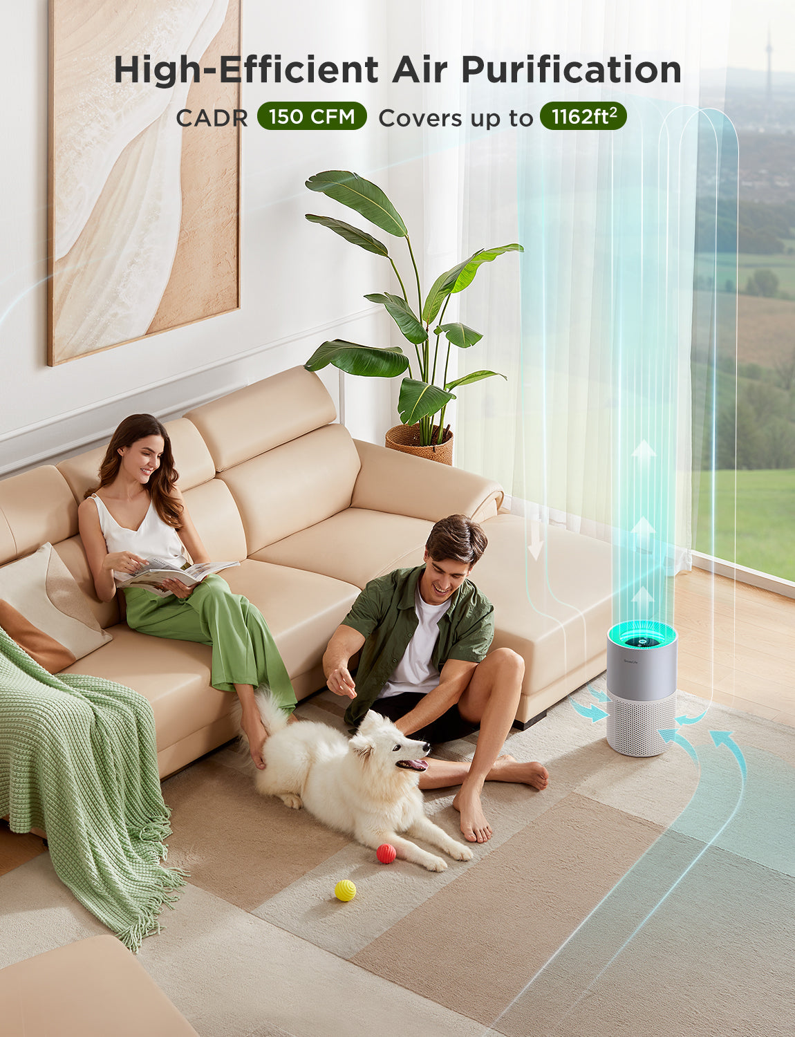 GoveeLife Smart Home Air Purifier 2 Pro | Smart Room Air Purifier - Image 2