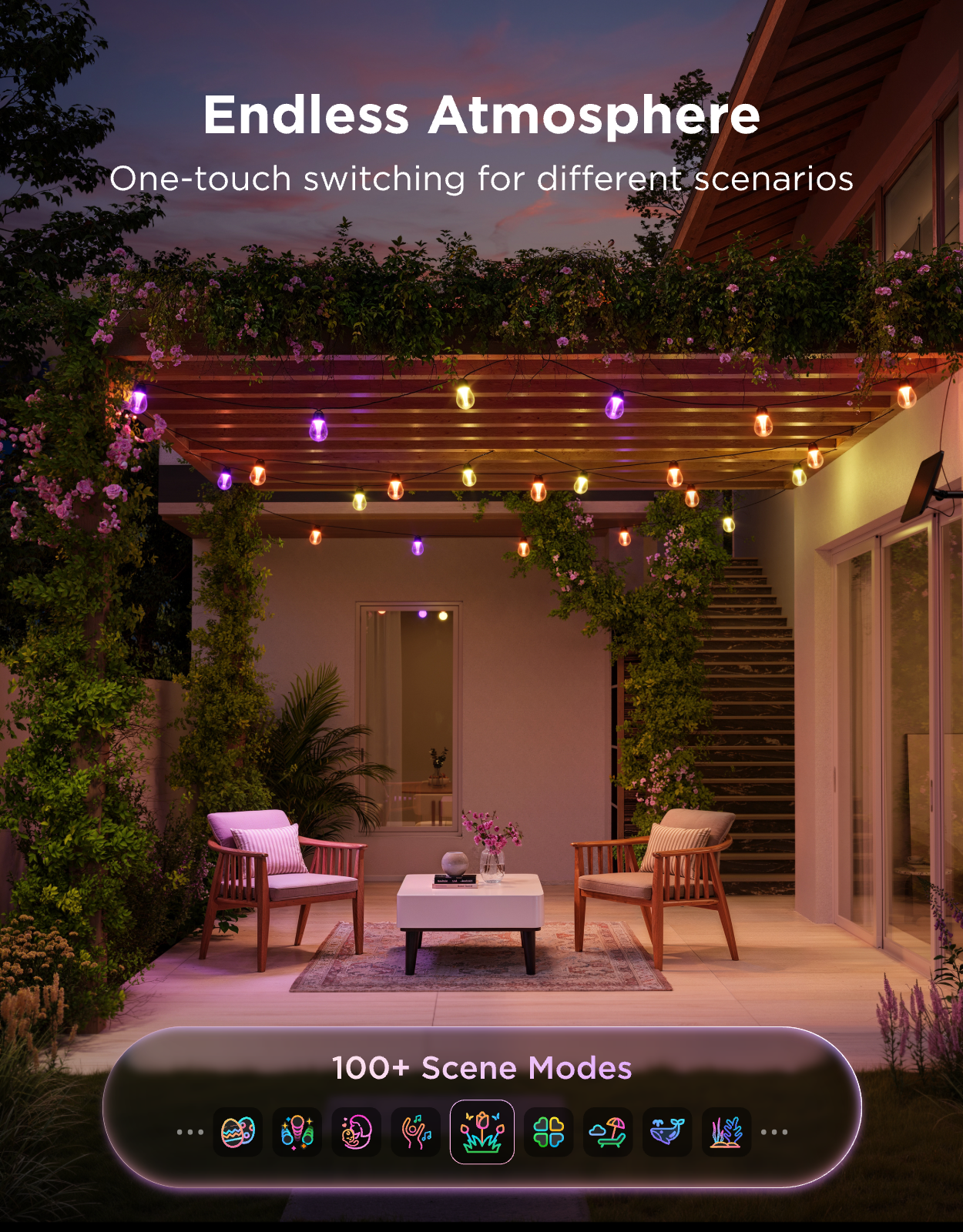 Govee Outdoor Solar String Lights with Color-Changing Bulbs - Image 7
