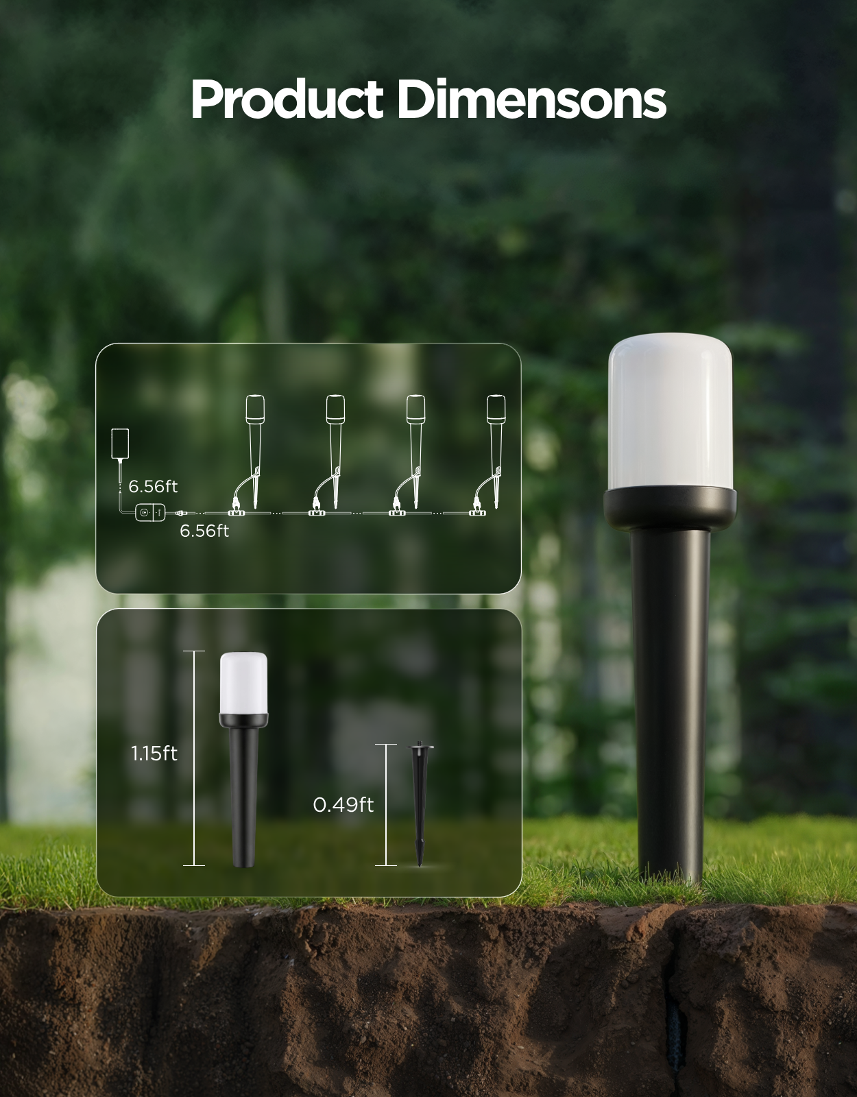 Govee Outdoor Smart Cylinder Pathway Lights - Image 17