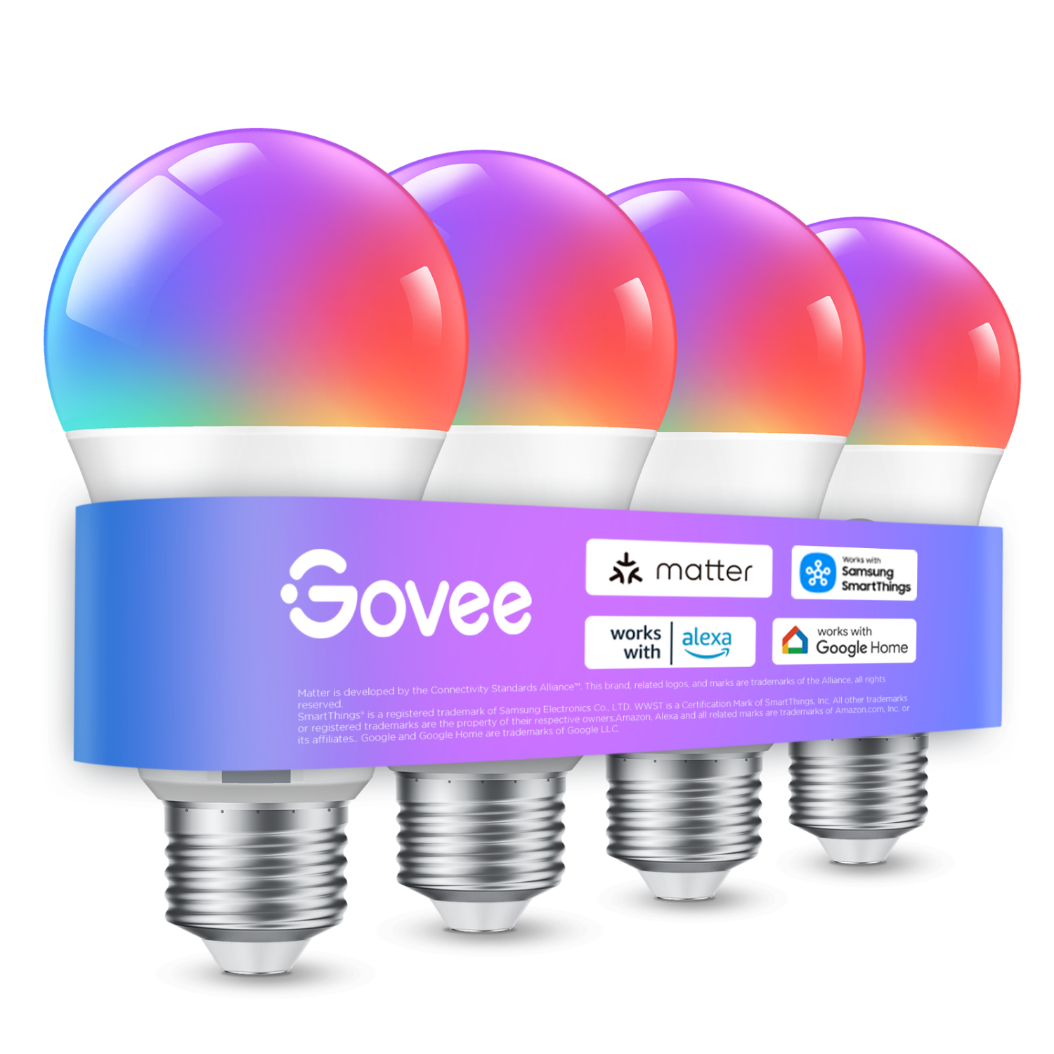 Govee Wi-Fi + Bluetooth Smart LED Bulb (2 Pack)- Govee