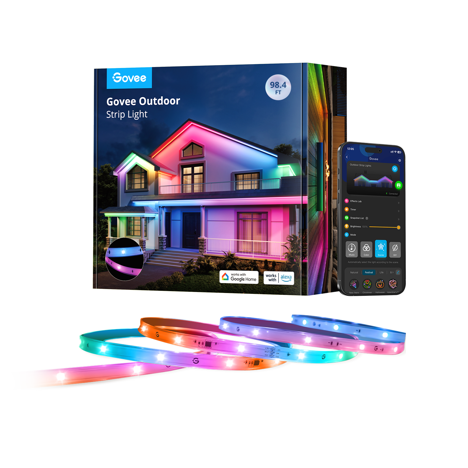Govee Wi-Fi RGBIC Outdoor Strip Lights - Image 6