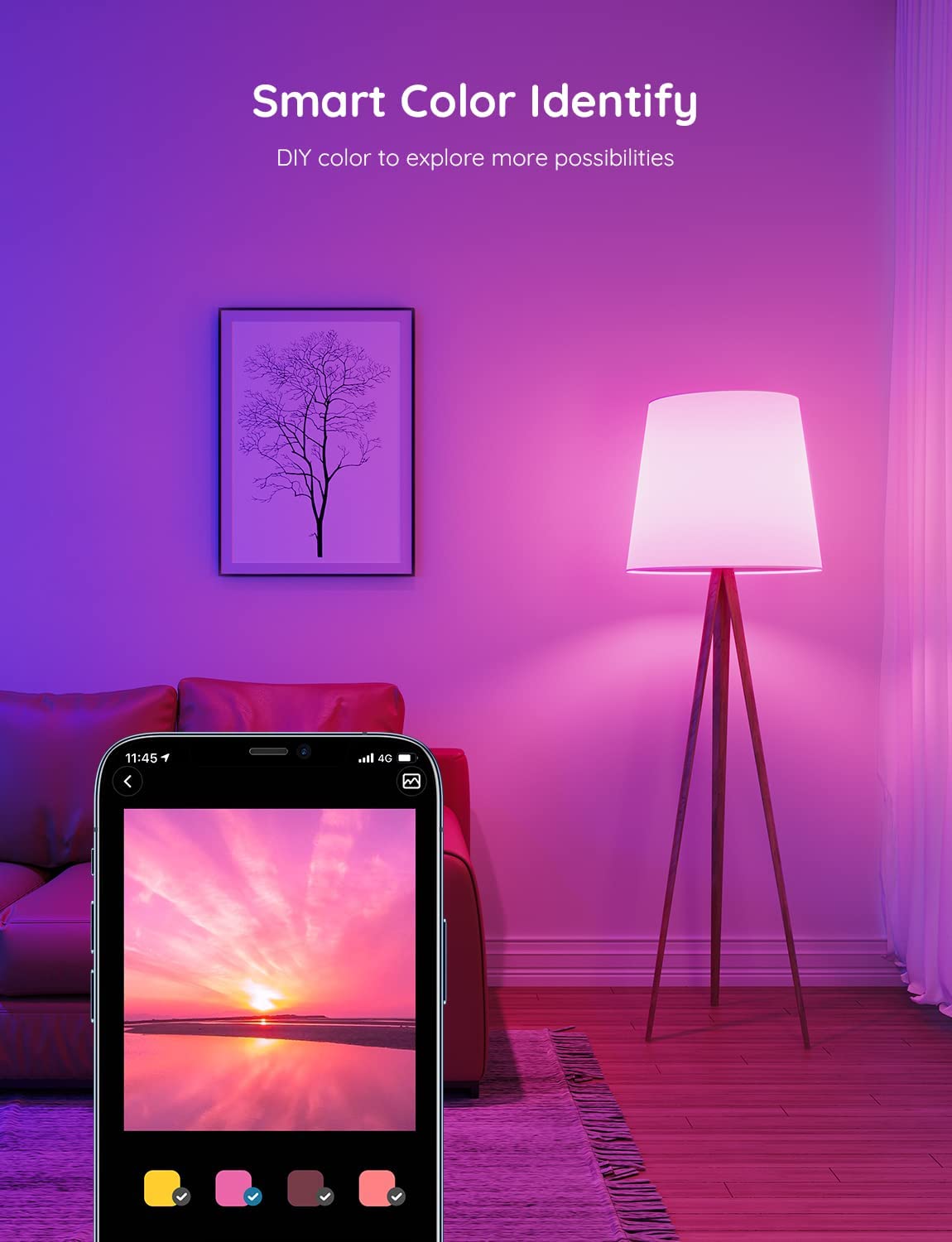 Govee Wi-Fi + Bluetooth Smart LED Bulb (2 Pack)- Govee - Image 4