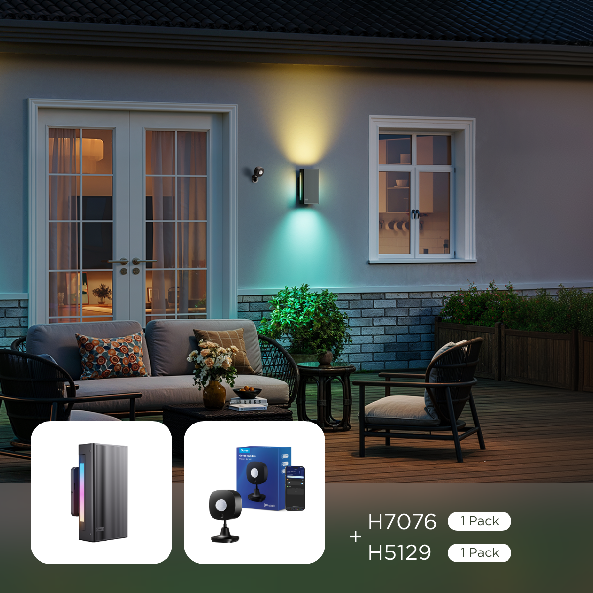 Govee UpDown Outdoor Wall Sconce | IP66 Waterproof & 1200lm - Image 18