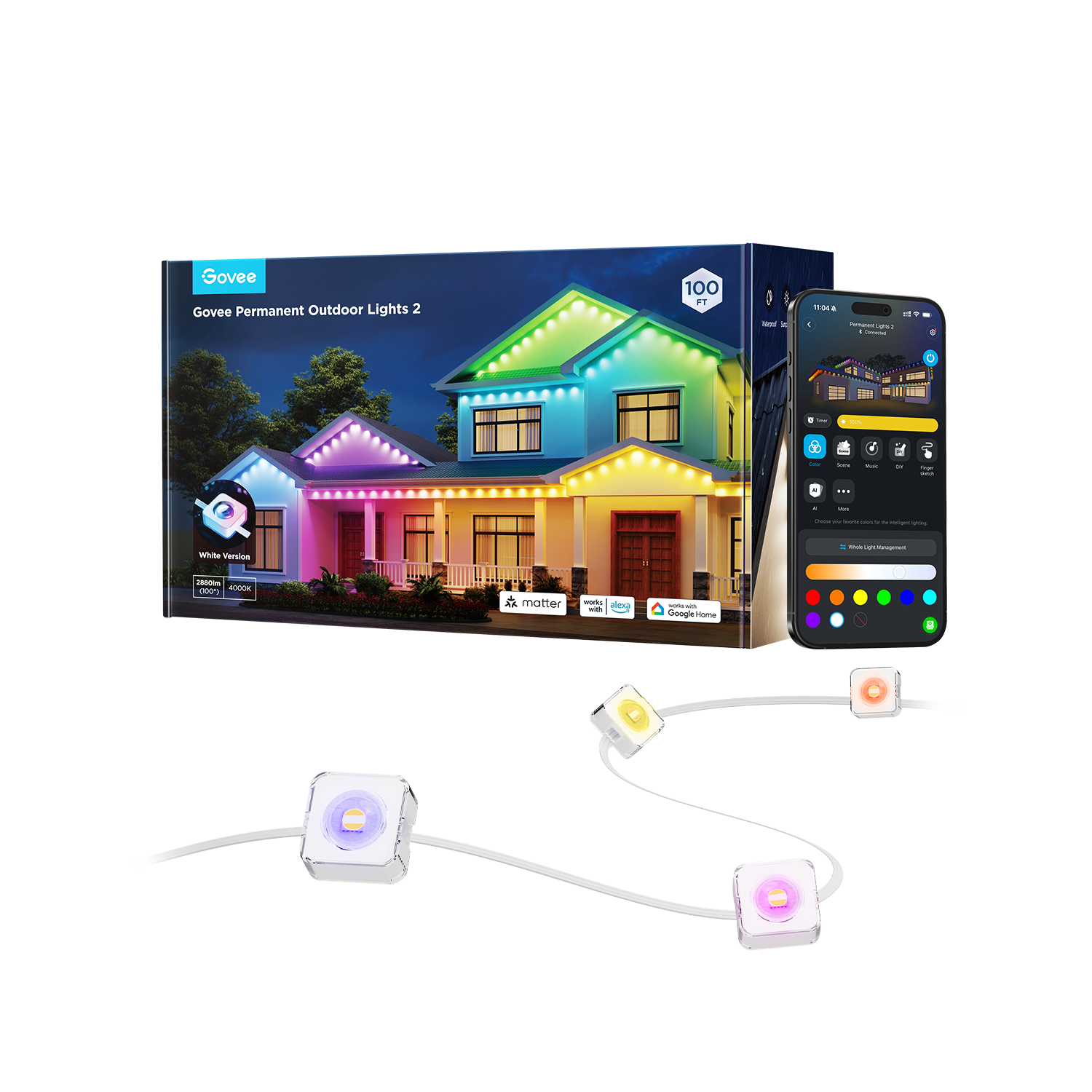 Govee Permanent Outdoor Lights 2 for Christmas Holidays