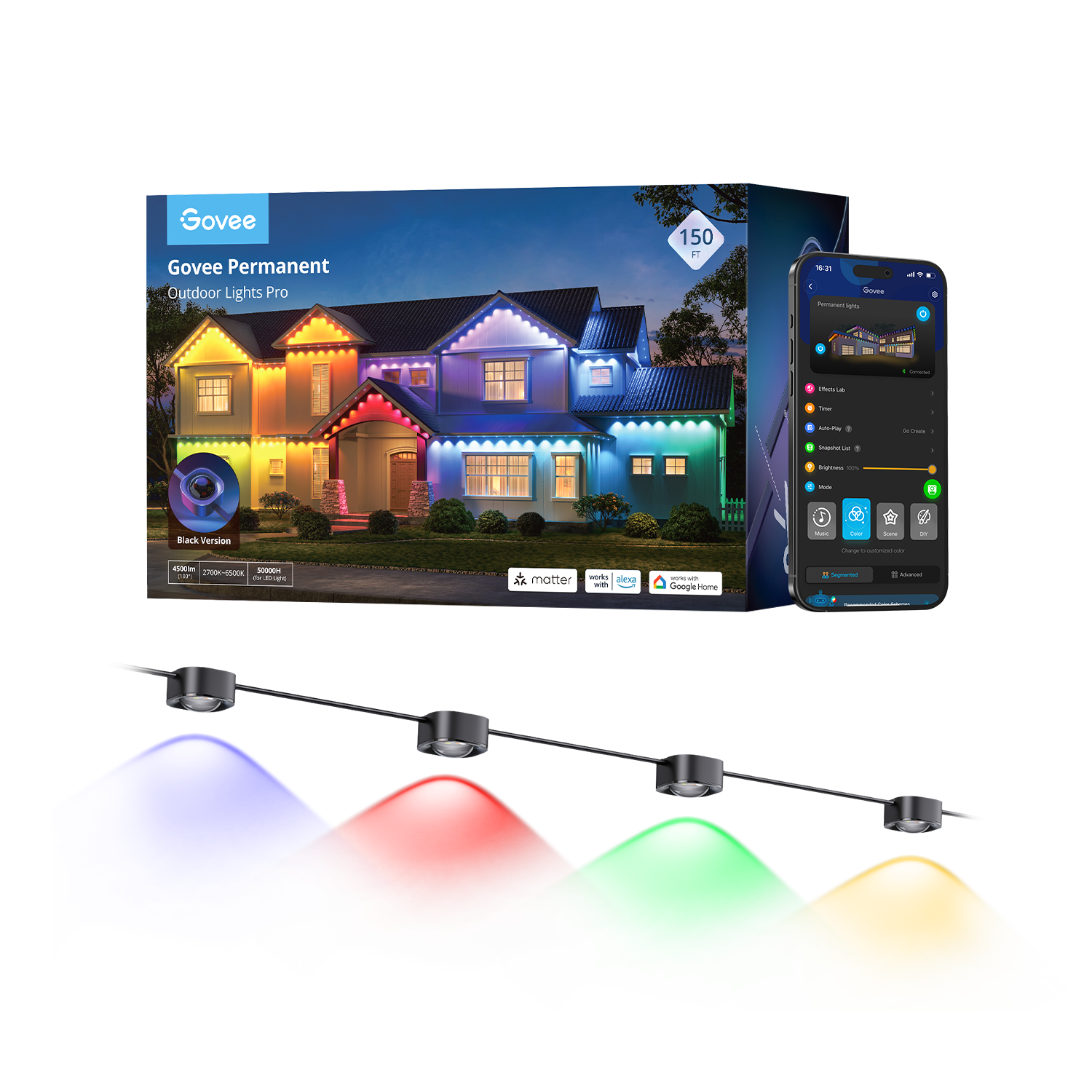 Govee Permanent Outdoor Lights Pro, 100ft with 60 Lights - Image 35
