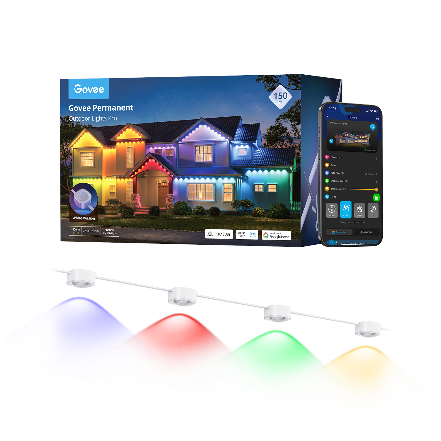 Govee Permanent Outdoor Lights Pro, 100ft with 60 Lights - Image 10