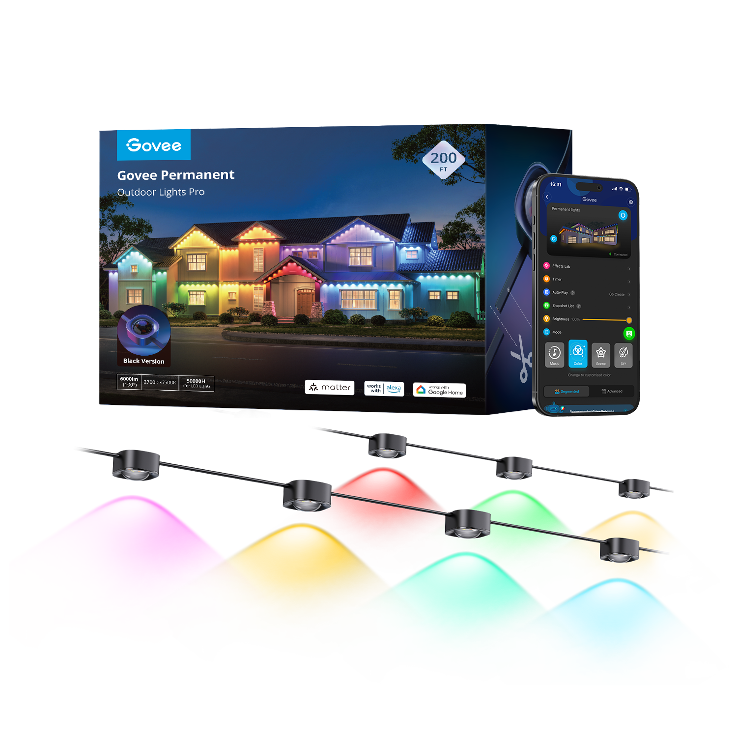Govee Permanent Outdoor Lights Pro, 100ft with 60 Lights - Image 26
