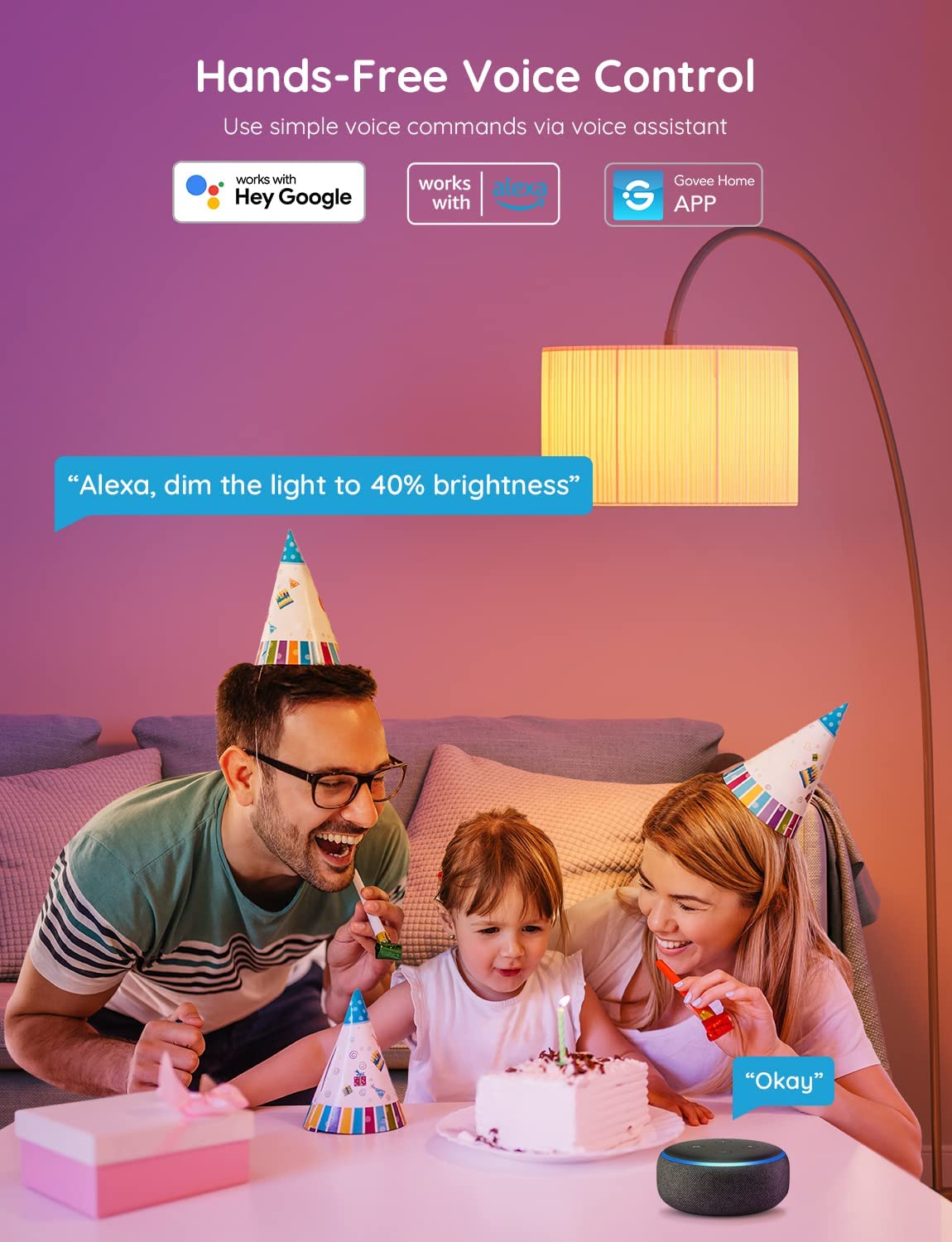 Govee Wi-Fi + Bluetooth Smart LED Bulb (2 Pack)- Govee - Image 8