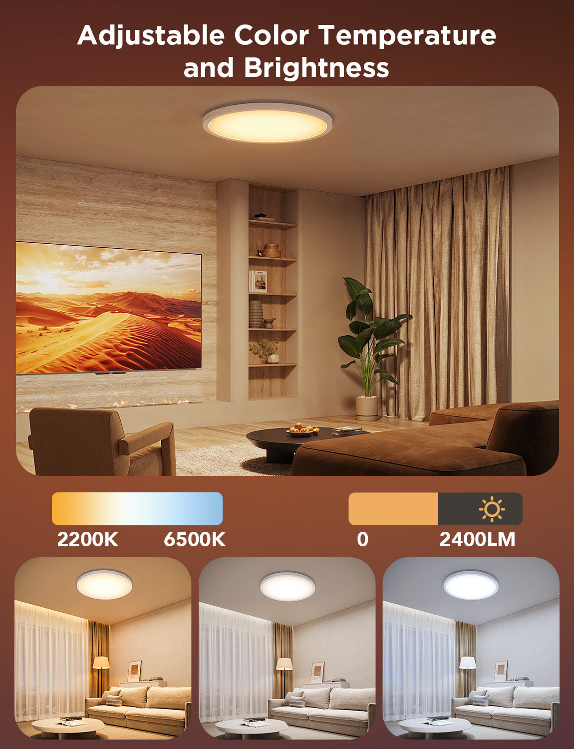 Govee 12-Inch Smart Round & Square Ceiling Lights - Image 14