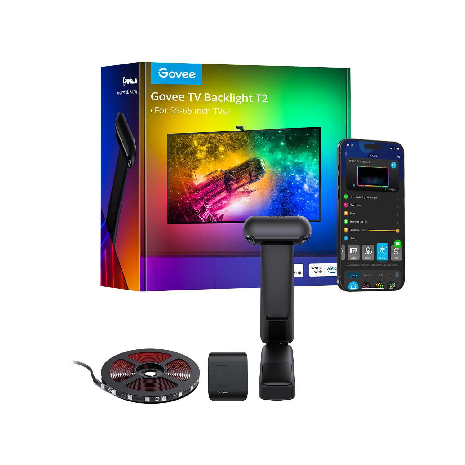 Govee Envisual TV LED Backlight T2 with Dual Cameras