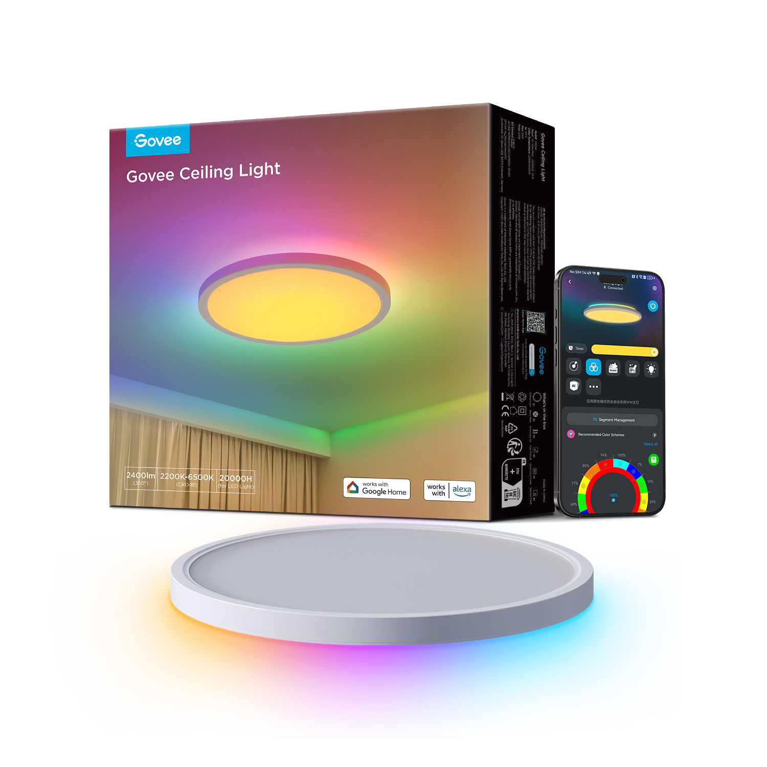 Govee 12-Inch Smart Round & Square Ceiling Lights