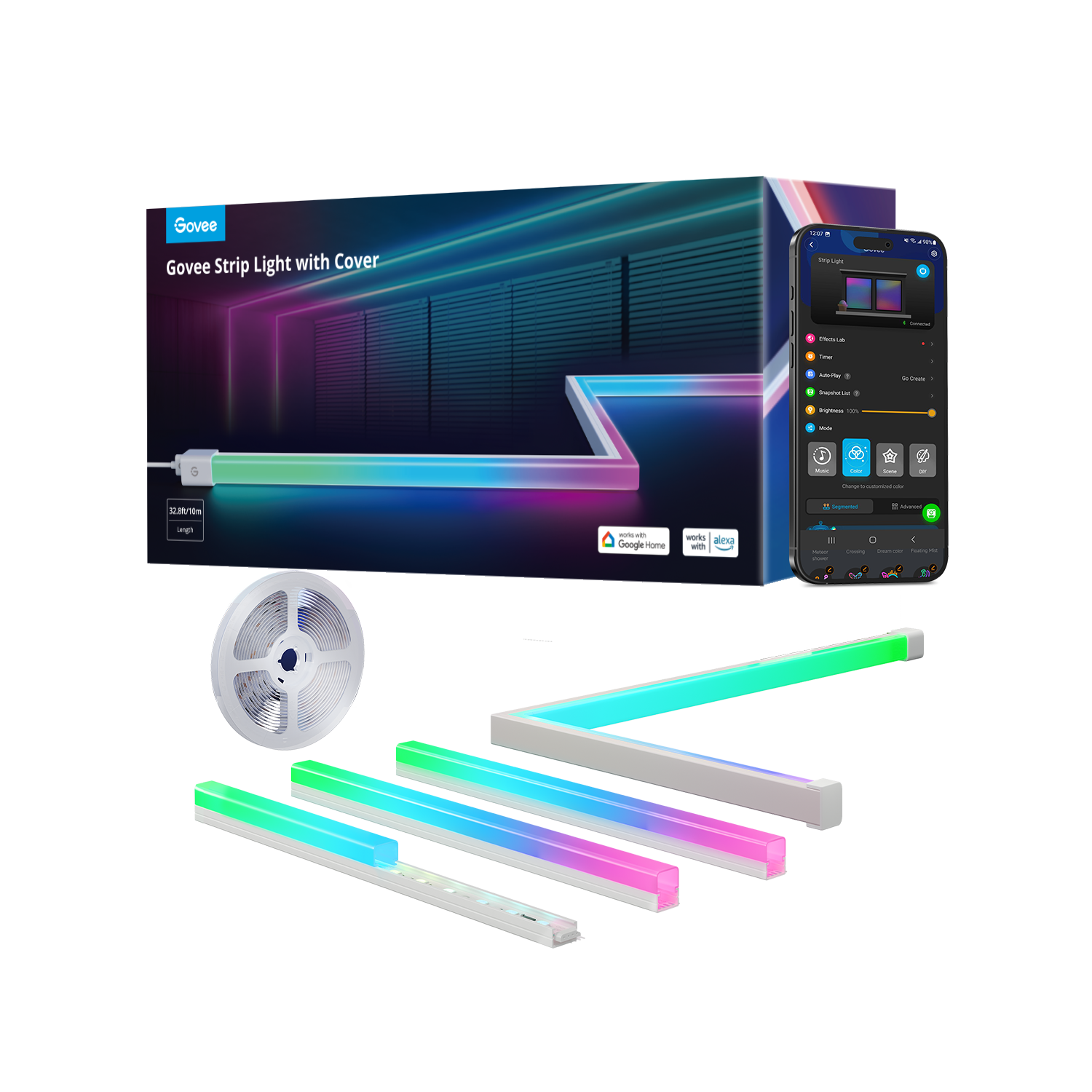 Govee RGBIC LED Strip Lights with Covers - Govee