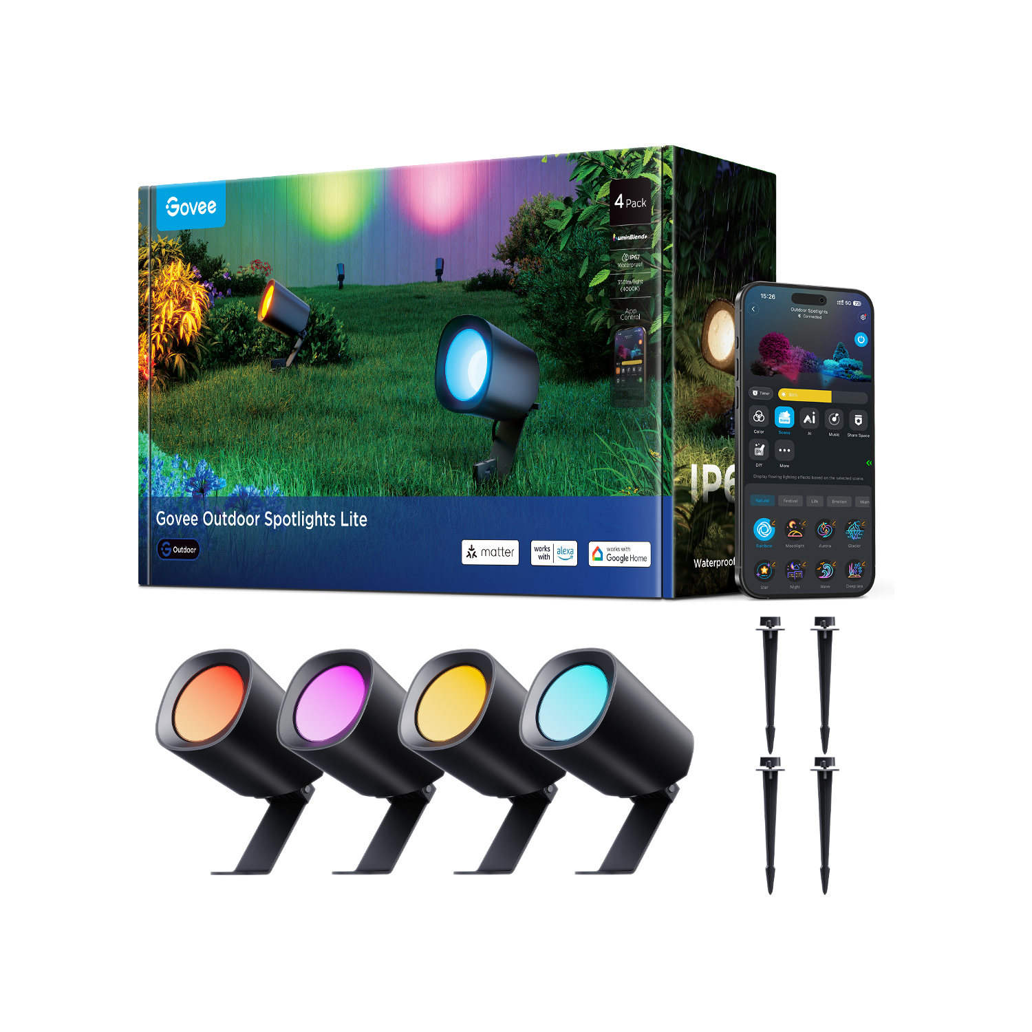 Govee Smart LED Outdoor Spotlights Lite