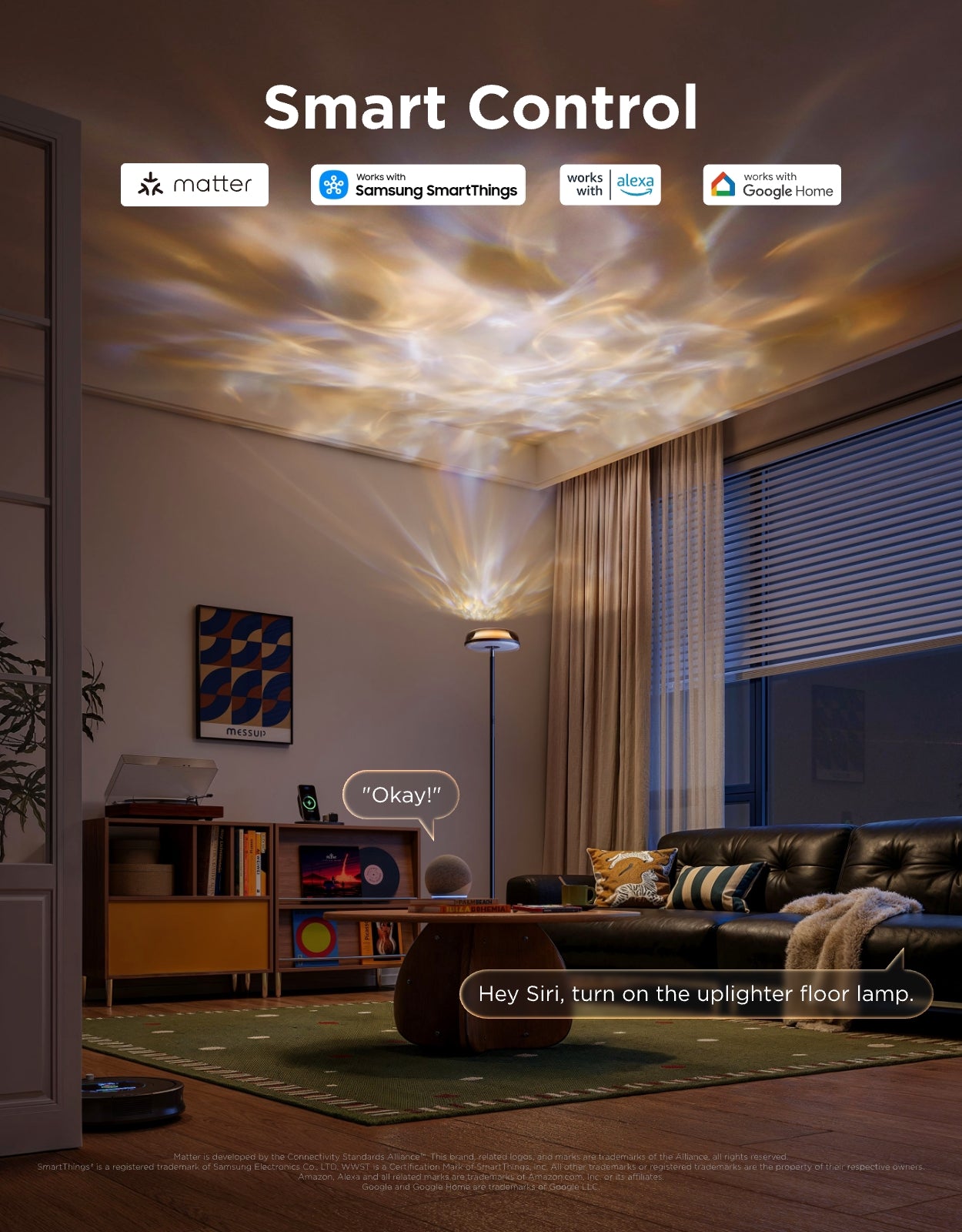 Govee Uplighter Floor Lamp: RGBIC Ripple Lighting - Image 8