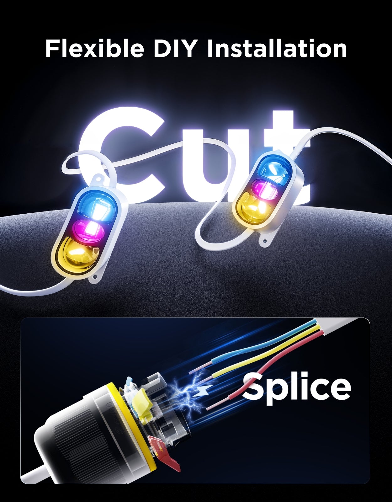 Govee Permanent Outdoor Lights Prism | 3 Colors in One Light - Image 5