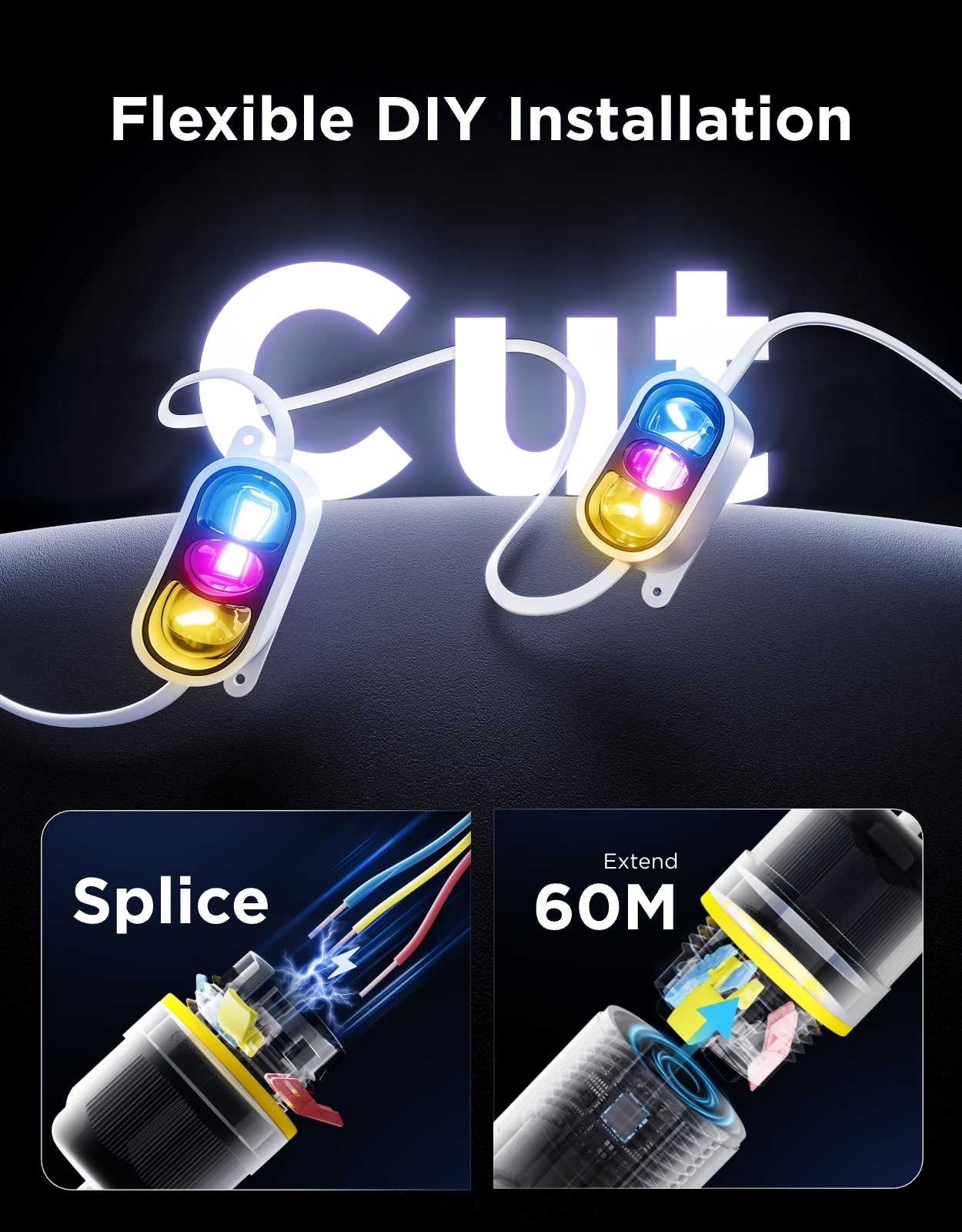 Govee Permanent Outdoor Lights Prism | 3 Colors in One Light - Image 23