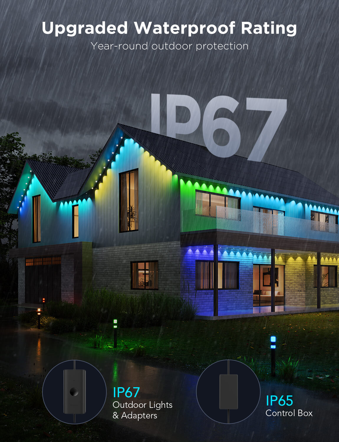 Govee Permanent Outdoor Lights Pro, 100ft with 60 Lights - Image 30