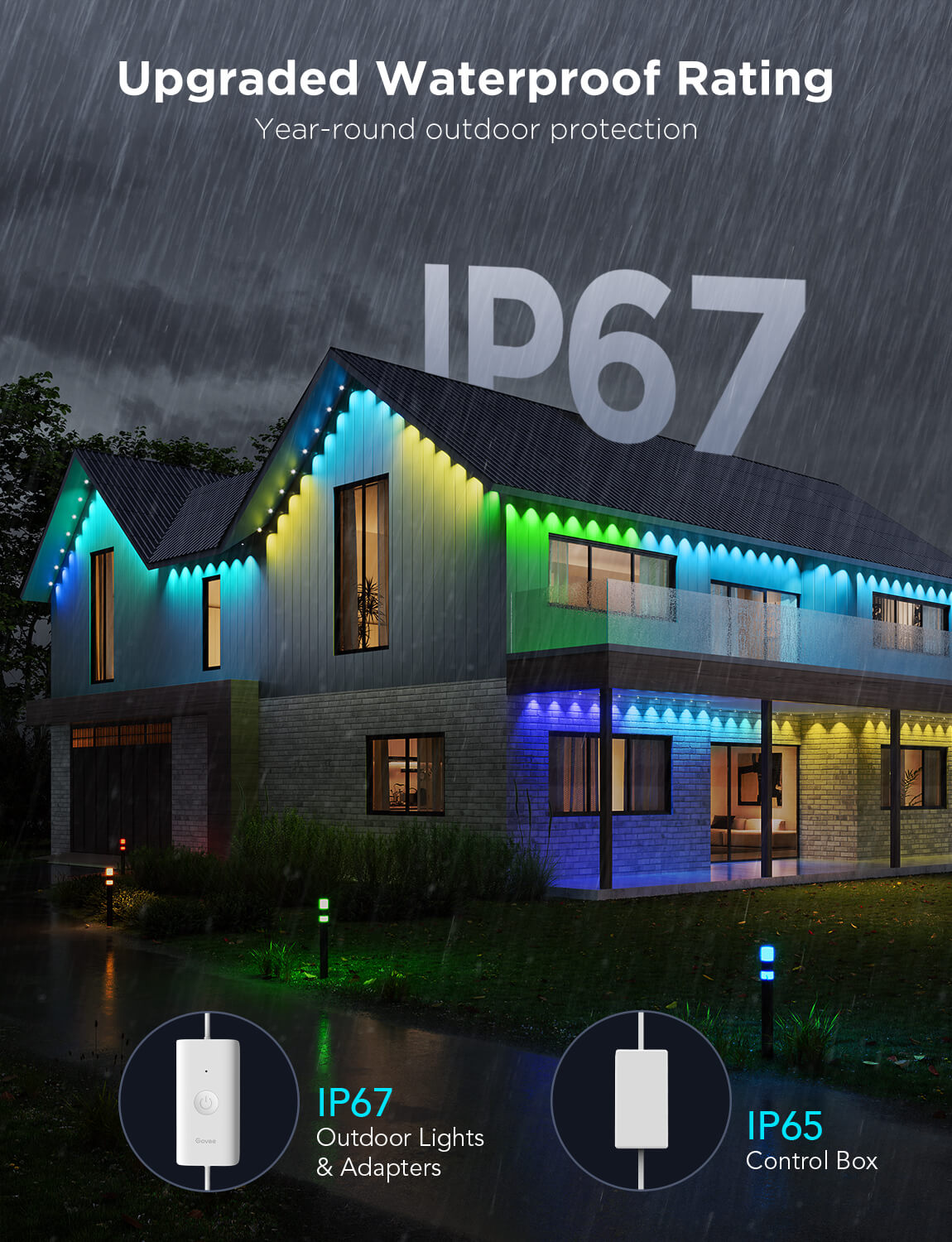 Govee Permanent Outdoor Lights Pro, 100ft with 60 Lights - Image 13