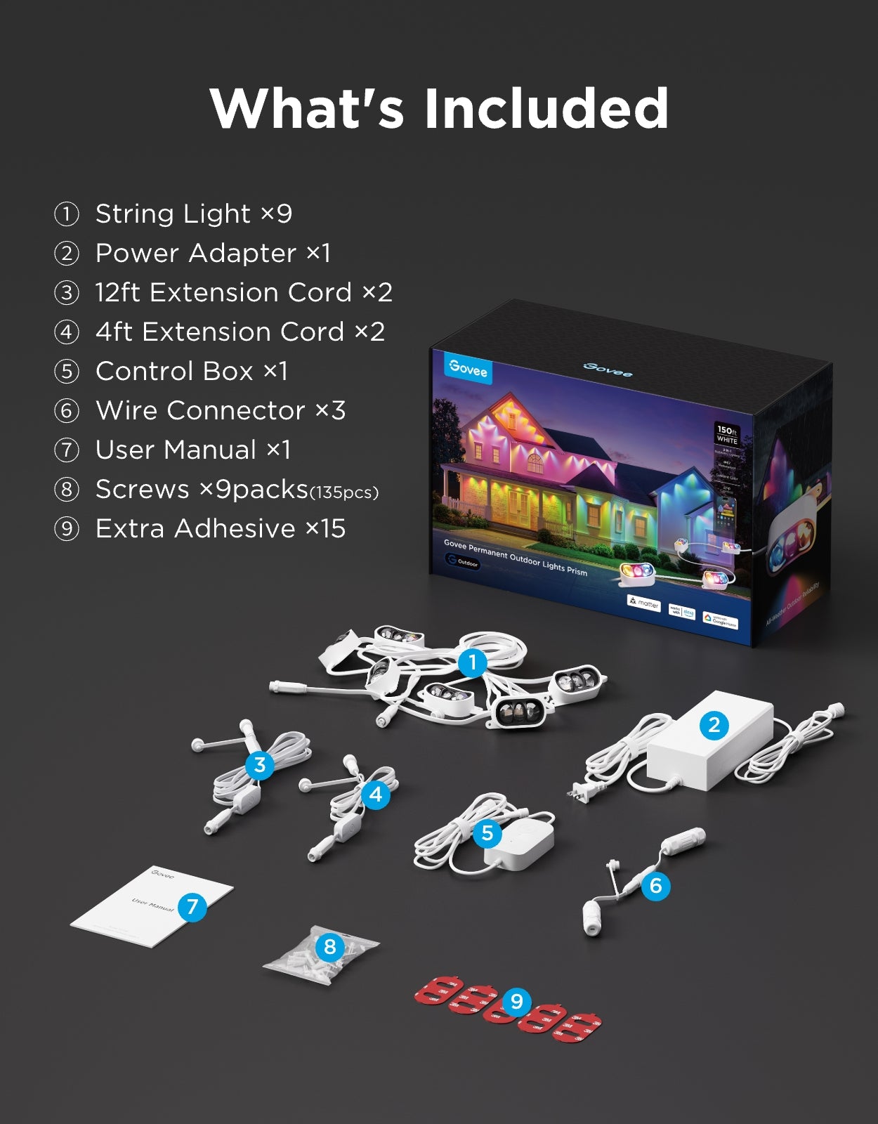 Govee Permanent Outdoor Lights Prism | 3 Colors in One Light - Image 18