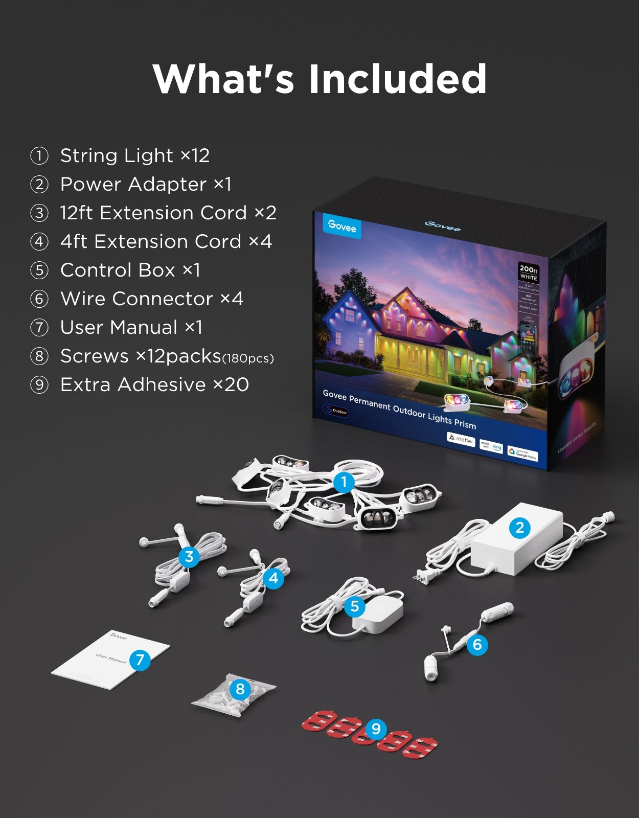 Govee Permanent Outdoor Lights Prism | 3 Colors in One Light - Image 27