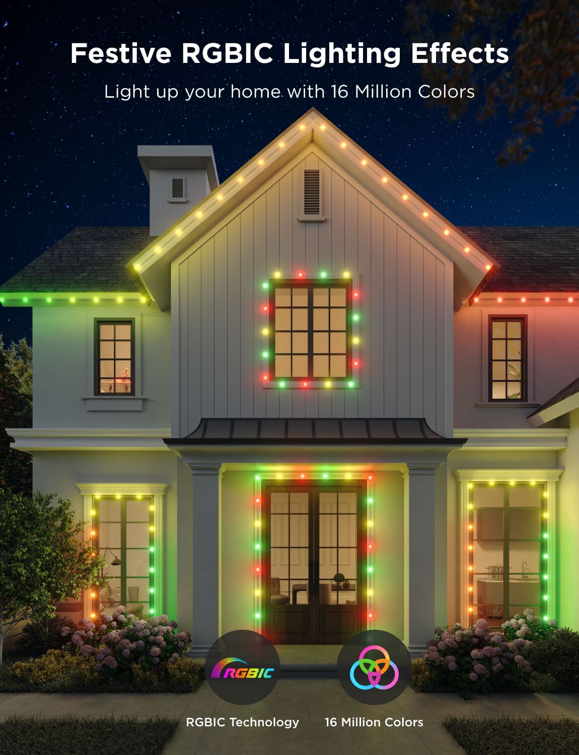 Govee Outdoor LED String Lights: Waterproof Patio Lights, 16M Colors - Image 2
