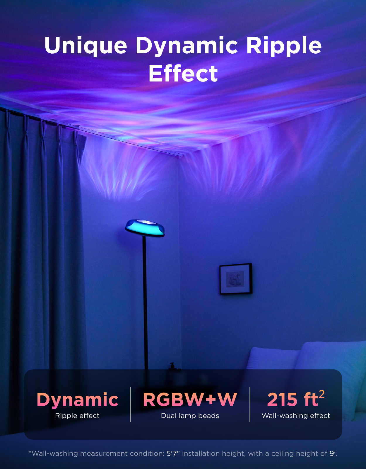 Govee Uplighter Floor Lamp: RGBIC Ripple Lighting - Image 11