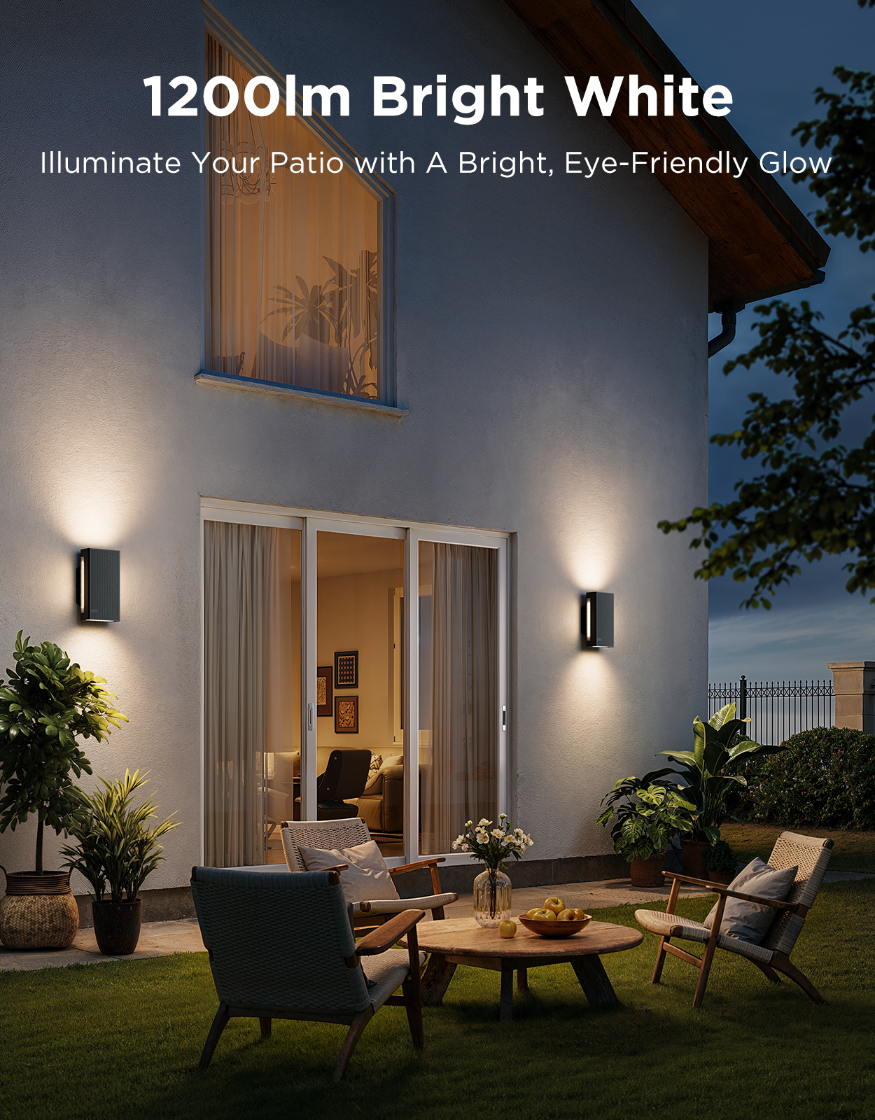Govee UpDown Outdoor Wall Sconce | IP66 Waterproof & 1200lm - Image 7