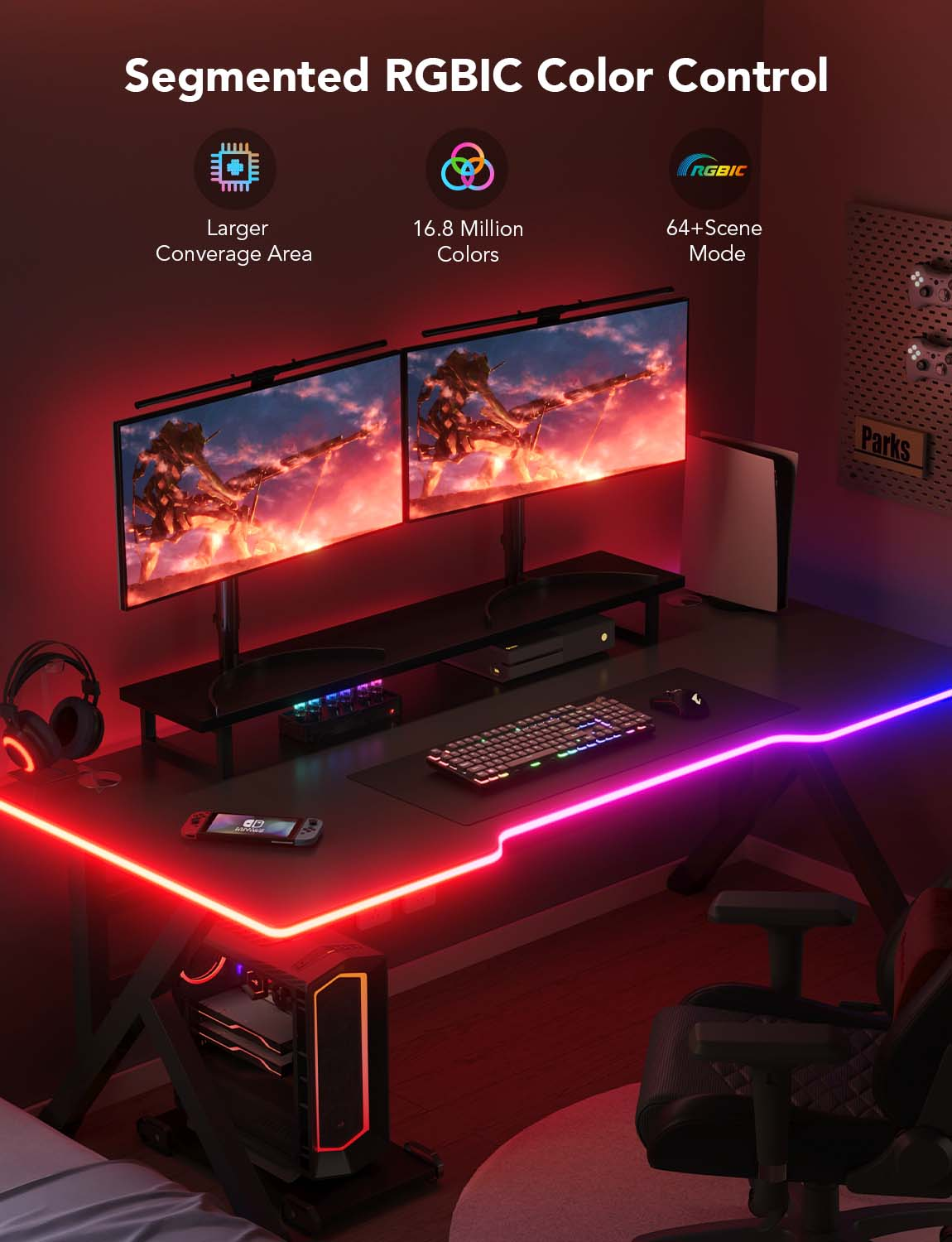 Govee RGBIC LED Neon Rope Lights for Desks - Image 5