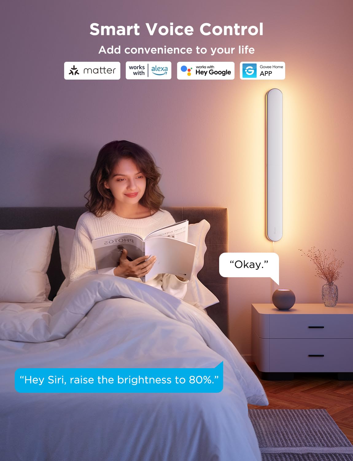 Govee LED Wall Light: Smart Wall Sconce for Ambient Room Lighting - Image 6